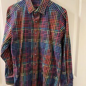 Mens Robert Graham Multi Check Shirt-Size L